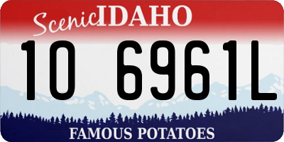 ID license plate 1O6961L