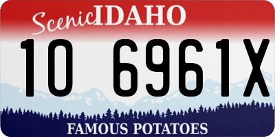 ID license plate 1O6961X