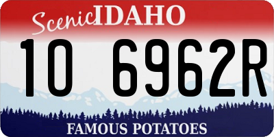 ID license plate 1O6962R