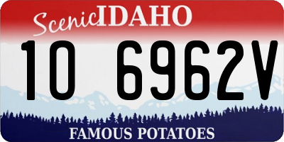 ID license plate 1O6962V