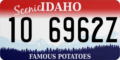 ID license plate 1O6962Z