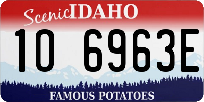 ID license plate 1O6963E