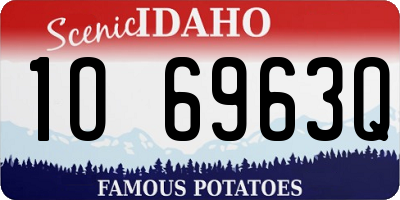 ID license plate 1O6963Q