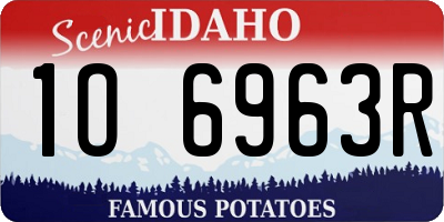 ID license plate 1O6963R