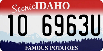 ID license plate 1O6963U