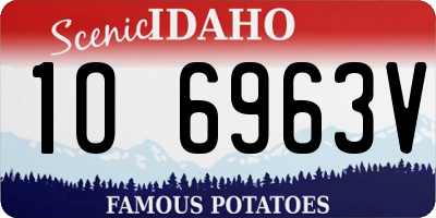 ID license plate 1O6963V