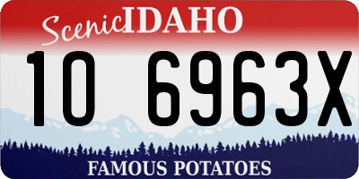 ID license plate 1O6963X