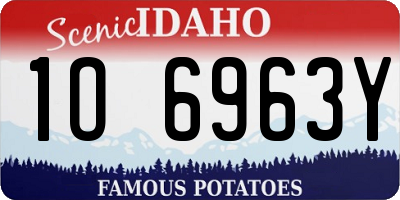 ID license plate 1O6963Y