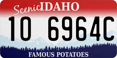 ID license plate 1O6964C