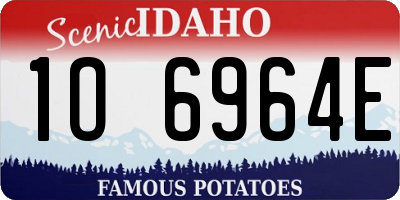 ID license plate 1O6964E