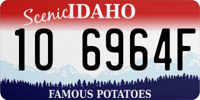 ID license plate 1O6964F