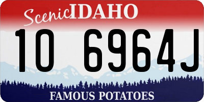 ID license plate 1O6964J