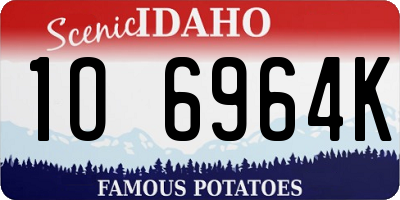 ID license plate 1O6964K
