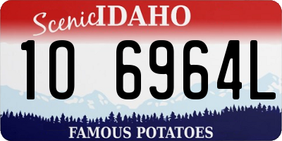 ID license plate 1O6964L