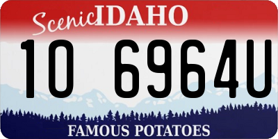 ID license plate 1O6964U