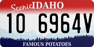 ID license plate 1O6964V