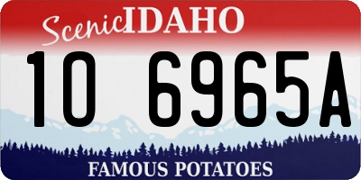 ID license plate 1O6965A