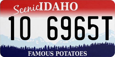 ID license plate 1O6965T