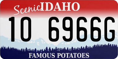 ID license plate 1O6966G