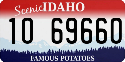 ID license plate 1O6966O