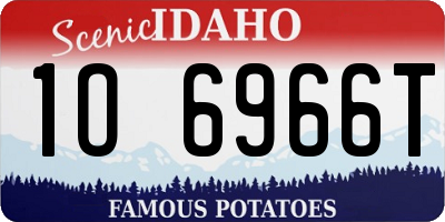 ID license plate 1O6966T