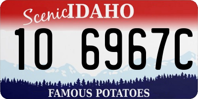 ID license plate 1O6967C