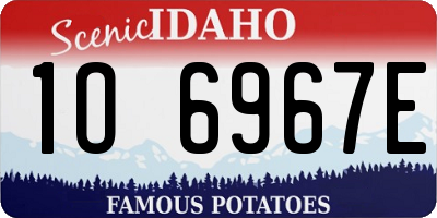 ID license plate 1O6967E