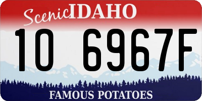 ID license plate 1O6967F