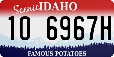 ID license plate 1O6967H