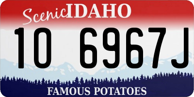 ID license plate 1O6967J