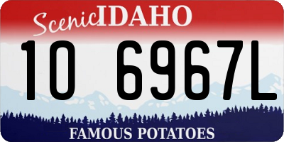 ID license plate 1O6967L