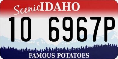 ID license plate 1O6967P