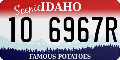 ID license plate 1O6967R