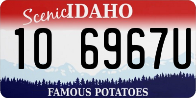ID license plate 1O6967U