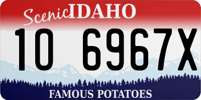 ID license plate 1O6967X