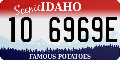ID license plate 1O6969E