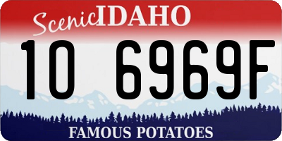ID license plate 1O6969F