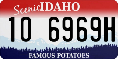 ID license plate 1O6969H