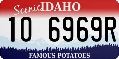 ID license plate 1O6969R