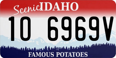 ID license plate 1O6969V