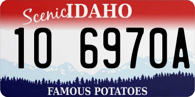ID license plate 1O6970A