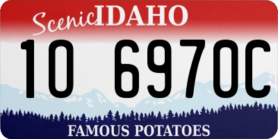 ID license plate 1O6970C