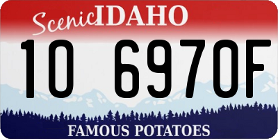 ID license plate 1O6970F