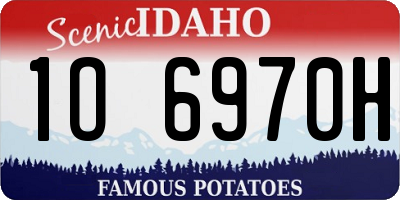 ID license plate 1O6970H