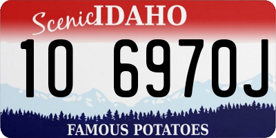 ID license plate 1O6970J