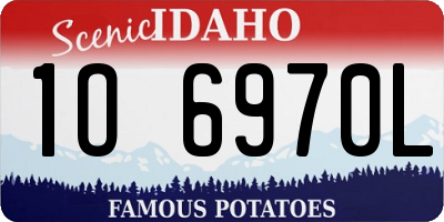 ID license plate 1O6970L
