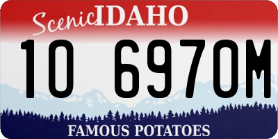ID license plate 1O6970M