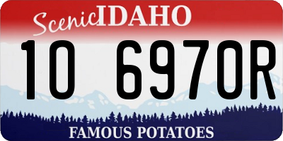ID license plate 1O6970R