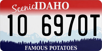 ID license plate 1O6970T