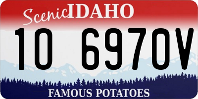 ID license plate 1O6970V